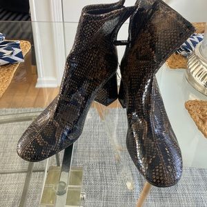 Brand New Faux alligator Zara Bootie with Tags